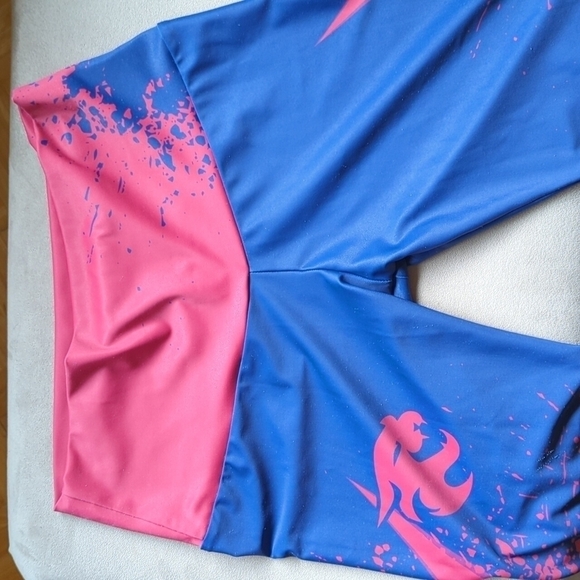 Move U Dance Team Legging Adult Medium made in USA full length blue pink - Picture 5 of 10